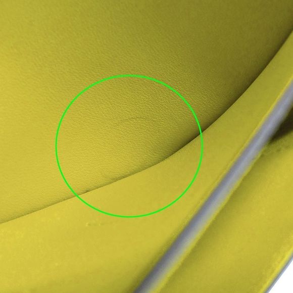 Hermes Wallets Ladies Branded Long Wallet Dogon GM Evercolor Lime Yellow Silver - Picture 15 of 16